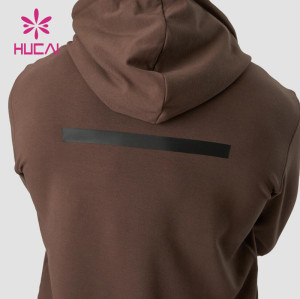 HUCAI Private Label Custom Logo Mens Sports Hoodies Private Label Activewear