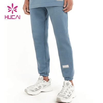 HUCAI Customized Logo Slim Fit Soft Cotton Mens Jogger Pants China Manufacturer