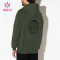 HUCAI Custom Logo Army Green Soft Cotton Men Hoodie China Manufacturer
