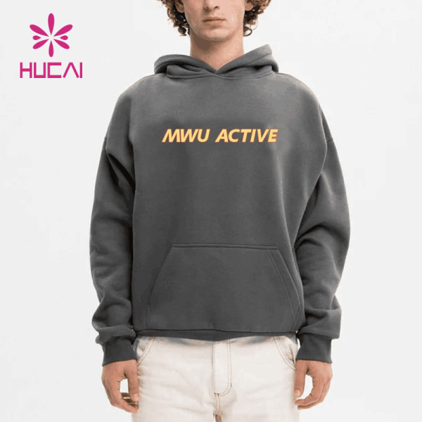 HUCAI Custom Unique Logo Unisex Women& Men Hoodie Activewear Manufacturer
