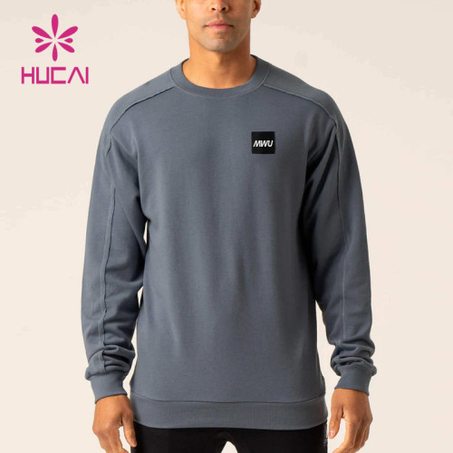 HUCAI Custom Logo Stitching High Quality Mens Sweatshirt Supplier