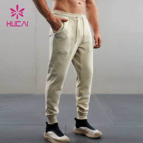 HUCAI ODM Gym Sweatpants Ribbing Cutting Pocket Stitching Design Joggers Manufacturer