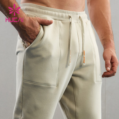 HUCAI ODM Gym Sweatpants Ribbing Cutting Pocket Stitching Design Joggers Manufacturer