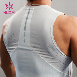 HUCAI Custom Laser Cutting Process Tank Top Reflective Vest China Manufacturer