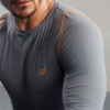HUCAI Custom Tight Sports Long-sleeve Shirt Heat Painting Logo China Factory