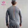 HUCAI Custom Tight Sports Long-sleeve Shirt Heat Painting Logo China Factory