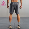 HUCAI Custom Sports Shorts Double Waist Head Design Reflective Strip Gymwear For Men
