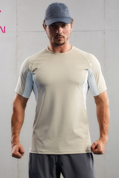 HUCAI ODM OEM Sports Shirts Reflective Heat-transfer Gym Short Sleeve Manufacturer