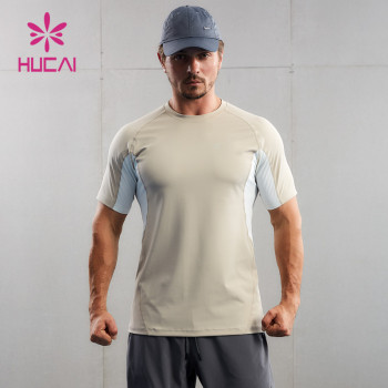 HUCAI ODM OEM Sports Shirts Reflective Heat-transfer Gym Short Sleeve Manufacturer