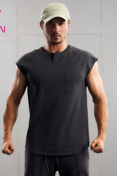 HUCAI Private Label T Shirts Embroidery Logo Design Breathable Gym Wear Factory