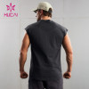 HUCAI Private Label T Shirts Embroidery Logo Design Breathable Gym Wear Factory