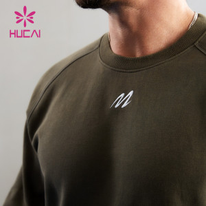 HUCAI Custom Long Sleeve Washed Ribbed Design Thumb Hole T Shirts Factory