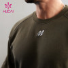 HUCAI Custom Long Sleeve Washed Ribbed Design Thumb Hole T Shirts Factory