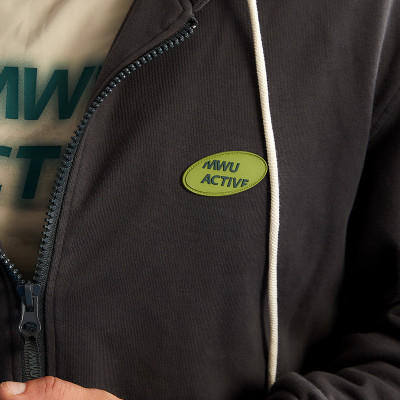 HUCAI Custom Washed Jacket Men Print 100% Cotton Silicone Gym Coat China Factory