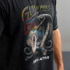 HUCAI ODM Sports T Shirts Washed Snake Print Effect Short Sleeve Manufacturer