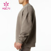 HUCAI Premium Quality Gym Sweatshirts Circular Collar Screen Printing Hoodies Manufacturer