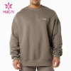 HUCAI Premium Quality Gym Sweatshirts Circular Collar Screen Printing Hoodies Manufacturer