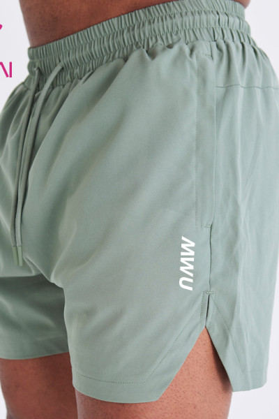 HUCAI New Design Mens Drawstring Slit Bottoms Sports Shorts Factory Manufacturer