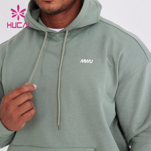 HUCAI High Quality Gym Sweatshirts Drawstring Private Label Light Hoodies Manufacturer