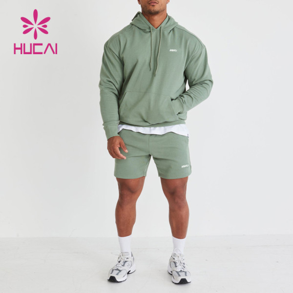 HUCAI High Quality Gym Sweatshirts Drawstring Private Label Light Hoodies Manufacturer