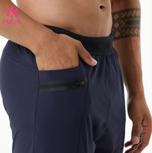 HUCAI ODM Gym Sweatpants Zipper Pockets Screen Printing Drawstring Joggers Manufacturer
