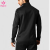 HUCAI Custom Sports Long-sleeved 1/4 Zipper Men's High Neck Shirts With Pockets Premium Quality