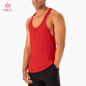 HUCAI Private Label Tank Top New Design Lightweight Mesh Fabric Vest Gym Wear Factory
