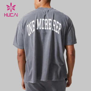 Custom High Quality Heavyweight 100% Cotton Oversized Sports Gym T Shirt Manufacturer