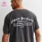 HUCAI OEM ODM Running Sport T-shirts Oversized Screen Printed Cotton Tee