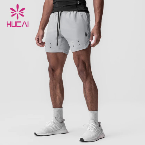 HUCAI OEM Gym Shorts Mens Back Patch Pocket New Design Sportswear Supplier