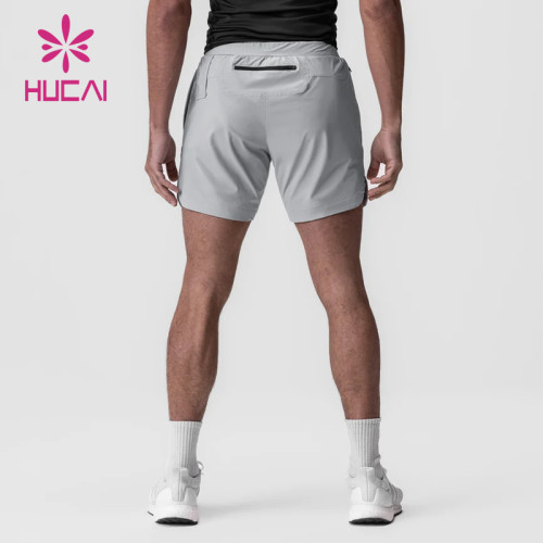 HUCAI OEM Gym Shorts Mens Back Patch Pocket New Design Sportswear Supplier