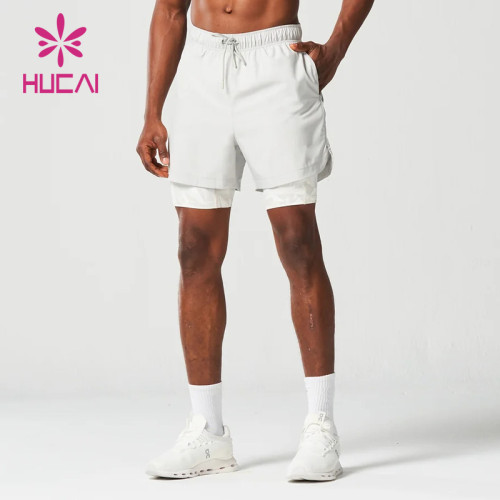 HUCAI Custom Camo Printing Shorts Mens Anti-Bacterial Fitness Wear Manufacturers