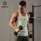 HUCAI Gym Tank Top Silicone 3D Logo Anti Bacterial  Fabric Vest Factory