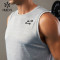 HUCAI Gym Mens Tank Top Silicone 3D Logo Anti Bacterial Fabric Fitness Vest ODM