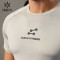HUCAI OEM Mens Gym Shirts Drop Shoulder Design Silicone LOGO Gymwear Factory