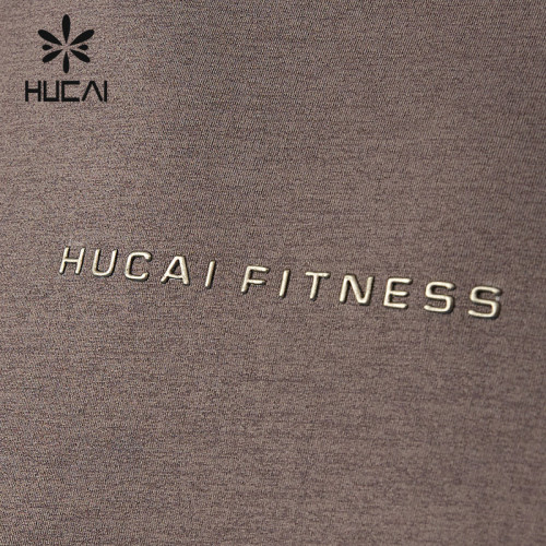 HUCAI Custom Mens Sports Shirts Sonoma Anti Bacterial Fabric Gymwear Factory