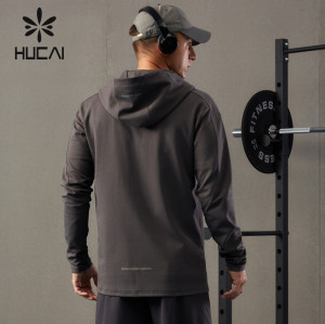 HUCAI ODM Jackets Air Layer Fabric High-frequency Process Custom Mens Hoodies