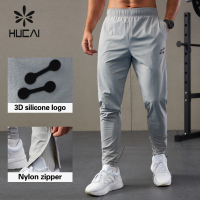 HUCAI OEM Sports Joggers Quick Drying Light Weight Sports Pants Sportswear Mens