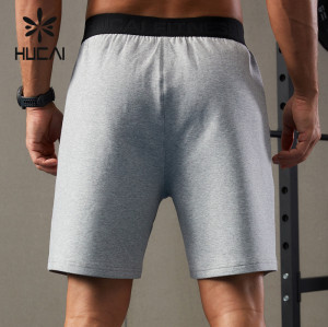 HUCAI ODM Sports Shorts Air-layer Fabric Waterproof Zipper Silicone Sportswear