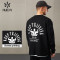 HUCAI ODM Fitness Sweatshirts Screen Printing 100% Cotton Mens Long Sleeves