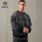 HUCAI Fitness Bleach Washed Sweatshirts Gradation Process Mens Gym Shirts ODM