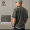 HUCAI Custom Sports Shirts Water Washed Snowflake Effect Process Gymwear ODM