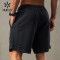 HUCAI ODM Sports Shorts Embroidery 100% Cotton Washed Fabric Sportswear