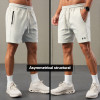 HUCAI ODM Running Shorts Waterproof Zipper Asymmetrical Design Sportswear OEM
