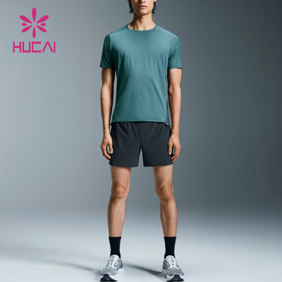 HUCAI OEM Mens Fitness Shorts Breathable Meshmaterial Drawstring Waist Sportswear Supplier