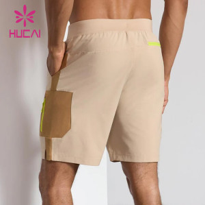 HUCAI ODM Mens Streamline Training Shorts Multiple Pocket sports shorts  OEM Seivice