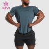 HUCAI OEM Fitness T-Shirts Lightweight material Slim Fit  Gym Top Factory