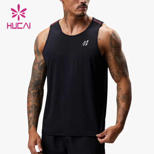 HUCAI OEM Gym Tank Tops Mesh Breathable Quick drying Fabric Activewear Manufacturer