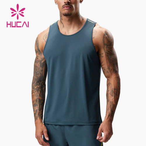 HUCAI OEM Gym Tank Tops Mesh Breathable Quick drying Fabric Activewear Manufacturer