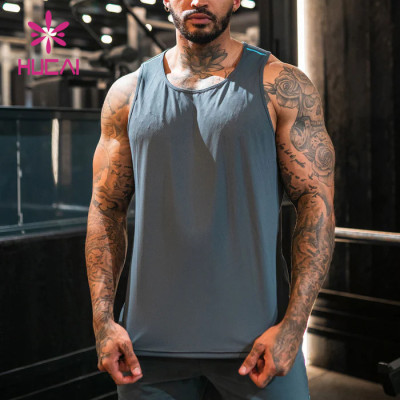 HUCAI OEM Gym Tank Tops Mesh Breathable Quick drying Fabric Activewear Manufacturer